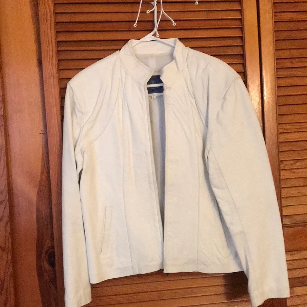 White leather jacket